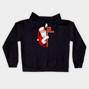 Funny Santa You are under Surveillance Kids Hoodie